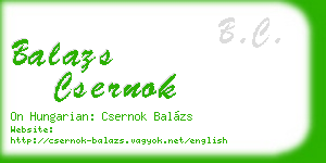 balazs csernok business card